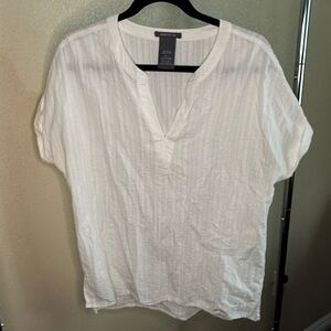 Matty M White Textured Blouse